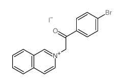 Isoquinolinium,2-[2-(4-bromophenyl)-2-oxoethyl]-, iodide (1:1)结构式
