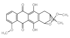 1,4-Methanoanthra[2,3-c]oxepin-7,12-dione,1,3,4,5-tetrahydro-4,6,13-trihydroxy-3,11-dimethoxy-3-methyl-结构式