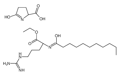 5-oxo-DL-proline, compound with ethyl N2-undecanoyl-L-argininate (1:1)结构式