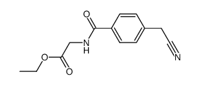 ethyl (4-(cyanomethyl)benzoyl)glycinate Structure