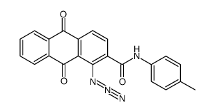 1-Azido-9,10-dioxo-9,10-dihydro-anthracene-2-carboxylic acid p-tolylamide结构式