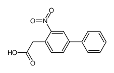 2-nitro-4-phenylbenzeneacetic acid结构式