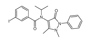 N-(1,5-dimethyl-3-oxo-2-phenyl-pyrazol-4-yl)-3-iodo-N-propan-2-yl-benz amide结构式