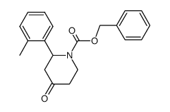 2-(2-methyl-phenyl)-4-oxo-piperidine-1-carboxylic acid benzyl ester Structure