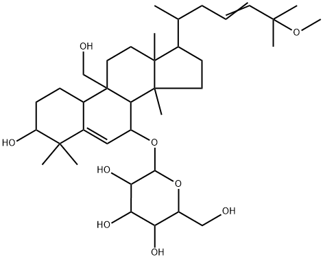 3β,7β,19-Trihydroxy-25-
methoxycucurbita-5,23-diene 7-O-glucoside结构式