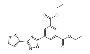diethyl 5-(3-(thiophen-2-yl)-1,2,4-oxadiazol-5-yl)isophthalate结构式