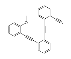 2-[2-[2-[2-(2-methoxyphenyl)ethynyl]phenyl]ethynyl]benzonitrile Structure