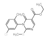 5-Pyrimidinecarboxylicacid, 1-(5-chloro-2-methylphenyl)-1,6-dihydro-2-(methylthio)-6-oxo-, ethylester Structure