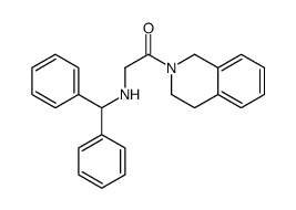 2-(benzhydrylamino)-1-(3,4-dihydro-1H-isoquinolin-2-yl)ethanone结构式