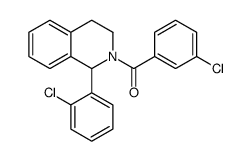 (3-chlorophenyl)-[1-(2-chlorophenyl)-3,4-dihydro-1H-isoquinolin-2-yl]methanone结构式