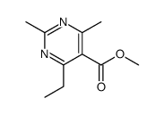 methyl 4-ethyl-2,6-dimethylpyrimidine-5-carboxylate结构式