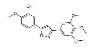2-methoxy-5-[3-(3,4,5-trimethoxyphenyl)-1,2-oxazol-5-yl]phenol结构式