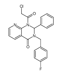 1-(2-Chloro-acetyl)-3-(4-fluoro-benzyl)-2-phenyl-2,3-dihydro-1H-pyrido[2,3-d]pyrimidin-4-one Structure