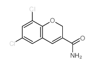 6,8-dichloro-2H-chromene-3-carboxamide structure