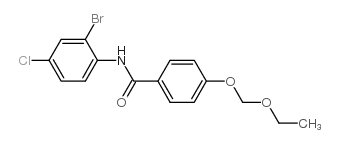 n-(2-bromo-4-chlorophenyl)-4-(ethoxymethoxy)benzamide structure