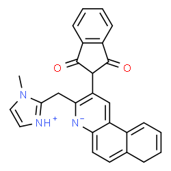 2-benzo[f]quinolin-2-yl-1H-indene-1,3(2H)-dione, (1-methyl-1H-imidazolyl)methyl derivative结构式