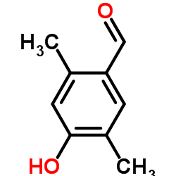 2,5-二甲基-4-羟基苯甲醛结构式