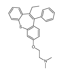 2-(6-ethyl-5-phenylbenzo[b][1]benzothiepin-2-yl)oxy-N,N-dimethylethanamine结构式