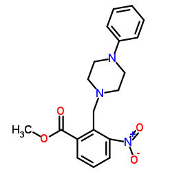 Methyl 3-nitro-2-[(4-phenyl-1-piperazinyl)methyl]benzoate结构式