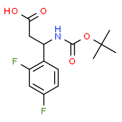 3-[(TERT-BUTOXYCARBONYL)AMINO]-3-(2,4-DIFLUOROPHENYL)PROPANOIC ACID structure