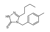 3H-1,2,4-Triazole-3-thione, 5-butyl-2,4-dihydro-4-[(4-methylphenyl)methyl]结构式