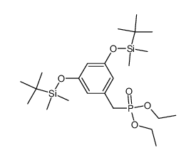 diethyl [3,5-bis(tert-butyldimethylsilyloxy)phenyl]methylphosphonate Structure