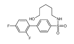 4-(2,4-difluorophenyl)-N-(5-hydroxypentyl)benzenesulfonamide结构式