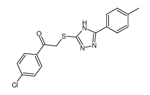 5-p-Chlorophenacylthio-3-p-tolyl-s-triazole结构式