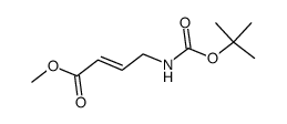 methyl (E)-4-(tert-butoxycarbonylamino)but-2-enoate结构式