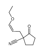 (Z)-1-(3-Ethoxy-2-propenyl)-2-oxocyclopentane-carbonitrile Structure