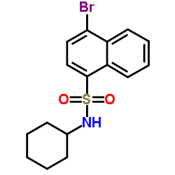 4-Bromo-N-cyclohexyl-1-naphthalenesulfonamide结构式