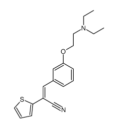 (E)-3-[3-(2-Diethylamino-ethoxy)-phenyl]-2-thiophen-2-yl-acrylonitrile Structure