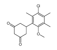 5-(5-chloro-2-methoxy-3,4,6-trimethylphenyl)cyclohexane-1,3-dione结构式