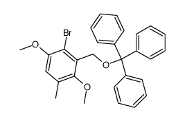 6-bromo-2,5-dimethoxy-3-methylbenzyl triphenylmethyl ether Structure