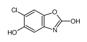 6-chloro-5-hydroxy-3H-1,3-benzoxazol-2-one结构式
