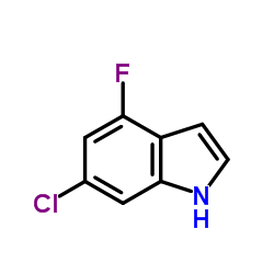 6-氯-4-氟-1H-吲哚结构式