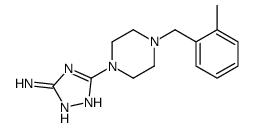 3-[4-[(2-methylphenyl)methyl]piperazin-1-yl]-1H-1,2,4-triazol-5-amine结构式