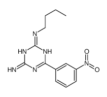 2-N-butyl-6-(3-nitrophenyl)-1,3,5-triazine-2,4-diamine结构式