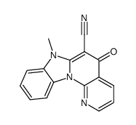 7-Methyl-5-oxo-6-cyanobenzimidazo<1.2-a><1.8>naphthyridine结构式