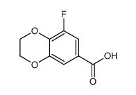 8-fluoro-2,3-dihydro-benzo[1,4]dioxine-6-carboxylic acid结构式