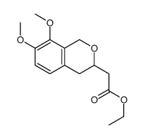 ethyl 2-(7,8-dimethoxy-3,4-dihydro-1H-isochromen-3-yl)acetate结构式