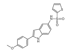 N-[2-(4-methoxyphenyl)-1H-indol-5-yl]thiophene-2-sulfonamide结构式