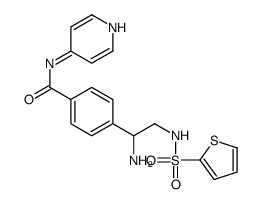 4-[1-amino-2-(thiophen-2-ylsulfonylamino)ethyl]-N-pyridin-4-ylbenzamide结构式