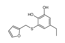 5-ethyl-3-(furan-2-ylmethylsulfanyl)benzene-1,2-diol结构式
