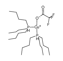 [(tri-n-butyl-phosphane)2CuO2CCF3] Structure