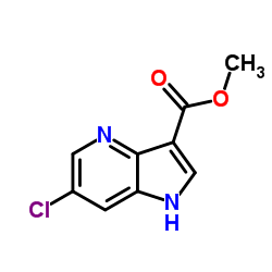 6-氯-1H-吡咯并[3,2-B]吡啶-3-羧酸甲酯结构式