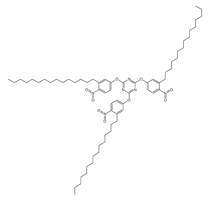 2,4,6-tris(4-nitro-3-pentadecylphenoxy)-1,3,5-triazine Structure