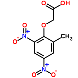 (2-Methyl-4,6-dinitrophenoxy)acetic acid Structure