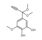 2-(3,4-dihydroxy-5-methoxyphenyl)-2,2-dimethoxyacetonitrile结构式