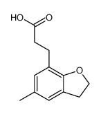 3-(5-methyl-2,3-dihydro-benzofuran-7-yl)-propionic acid结构式